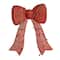 Glitzhome® 35.75"H Lighted Christmas 3D Fabric Bow Outdoor Decor